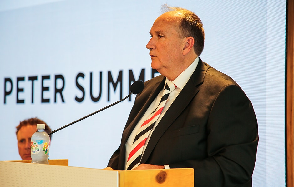 181222-pete.jpg Peter Summers will forever be remembered for leading the club back to Moorabbin. - St Kilda Saints